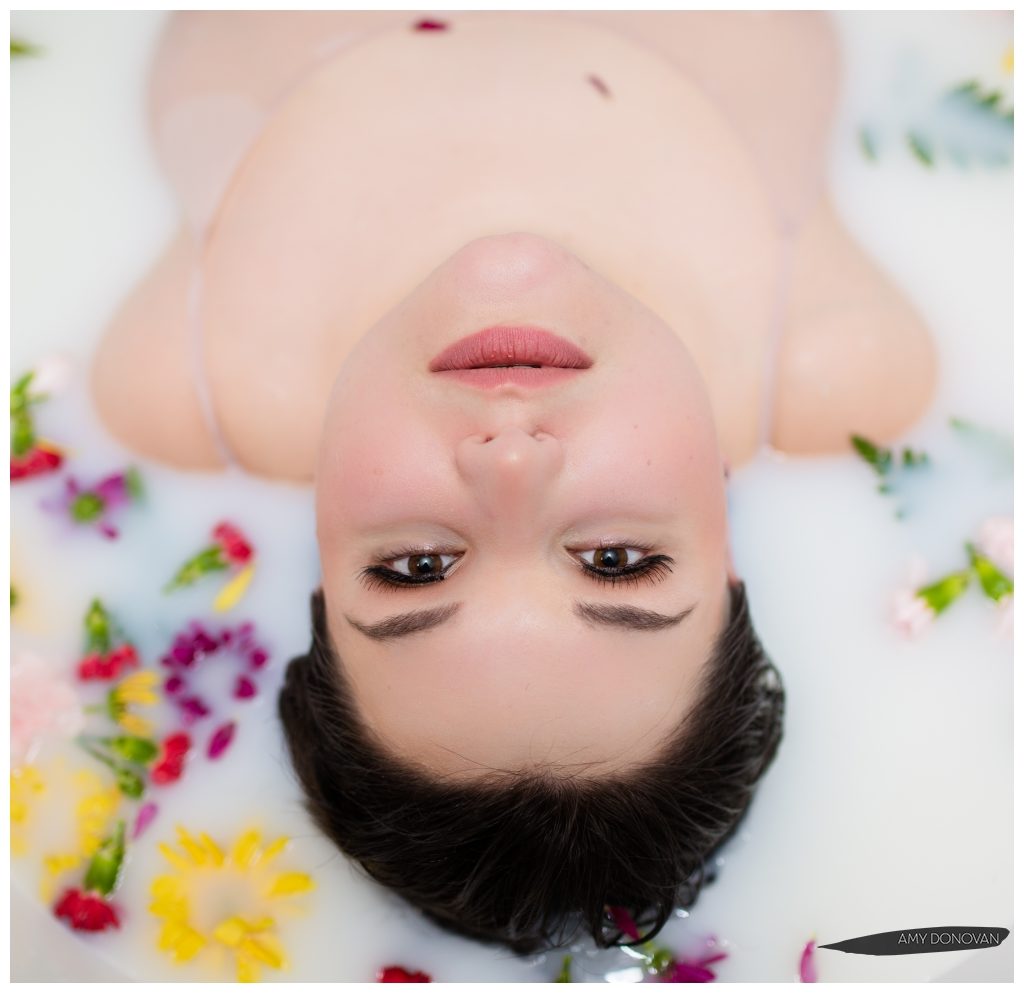 Milk bath boudoir Newfoundland Photographers