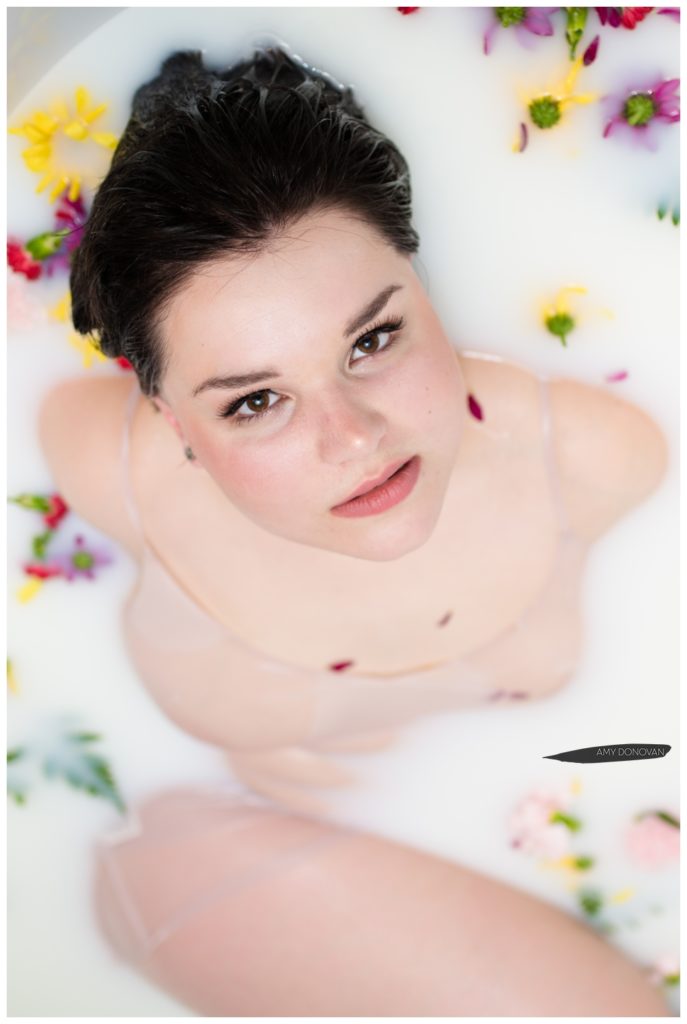 Milk bath boudoir Newfoundland Photographers